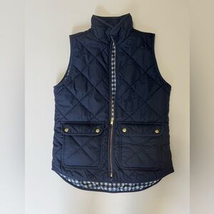 J. Crew Quilted Navy Vest